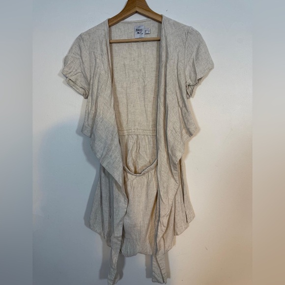 Princess Polly Beige Cutout Tie-Front Romper – Size US 10 - Picture 3 of 6